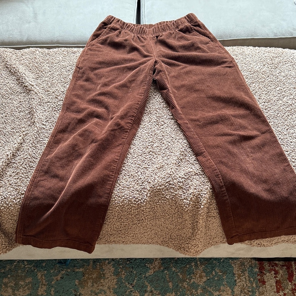 Aritzia TNA Chocolate Corduroy Carlaw Pants